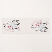 Waterverf Japanse Sakura Blossom Love Crane Yogamat (Voorkant (horizontaal))