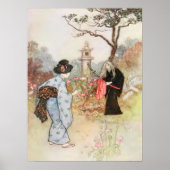  Waterverf Japanse sprookje Poster (Voorkant)