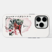 Waterverf Japanse Temple Sakura Blossom Case-Mate iPhone Case (Achterkant (horizontaal))