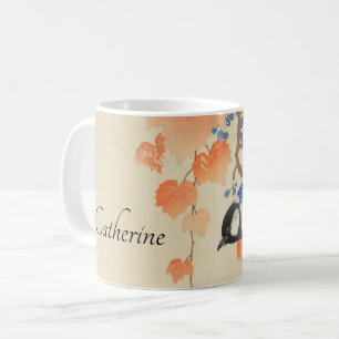 Waterverf  Japanse vogelafdrukken Koffiemok