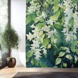 Waterverf Jasmine Blossom Drift Douchegordijn