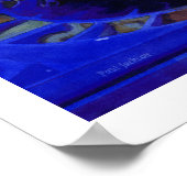 waterverf "Jazz in Blues" muziekinstrumenten Poster (Hoek)