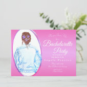  Waterverf Jean Jacket Bachelorette Kaart (Staand voorkant)