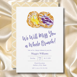 Waterverf Jelly Danishes Retirement Brunch Kaart