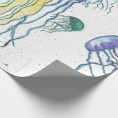 Waterverf Jelly Fish Wrapping Paper Cadeaupapier (Hoek)