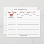 Waterverf  Jelly Mold Recipe Kaart (Voorkant / Achterkant)