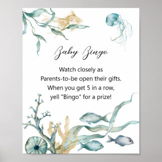 Waterverf Jellyfish Baby Food Challenge Sign Poster