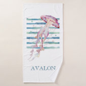 Waterverf JELLYFISH Beach Coastal AVALON Badhanddoek (Badhanddoek)