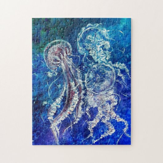 Waterverf - Jellyfish Dance - Legpuzzel (Verticaal)