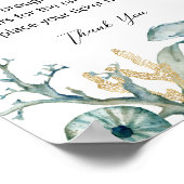 Waterverf Jellyfish Luier Raffle Sign Poster (Hoek)