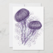 Waterverf Jellyfish Splash Art Aquatic Wedding Kaart (Achterkant)