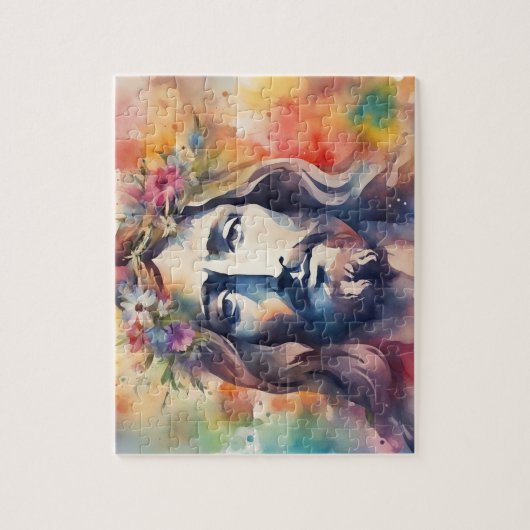 Waterverf Jesus Legpuzzel (Verticaal)