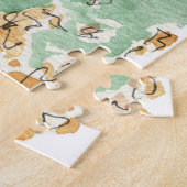 Waterverf Jigzaag Puzzle in New England Legpuzzel (Zijkant)