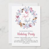 Waterverf Jingle en Mingle Kerstuitnodiging Kaart (Voorkant)