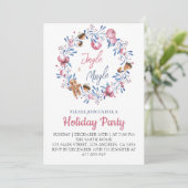 Waterverf Jingle en Mingle Kerstuitnodiging Kaart (Staand voorkant)