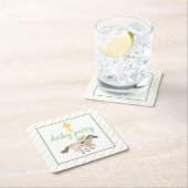 Waterverf Jockey Derby Party Paardenrace Goud Kartonnen Onderzetters (Insitu)