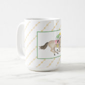 Waterverf Jockey Horse Racing Koffiemok (Voorkant links)