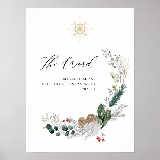 Waterverf Johannes 1:!4 Kerst poster (Voorkant)