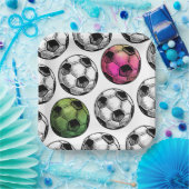 Waterverf Joint Soccer Party Borden Papieren Bordje (Feest)