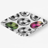 Waterverf Joint Soccer Party Borden Papieren Bordje (Gebogen)