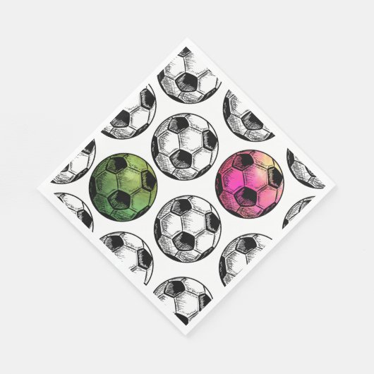 Waterverf Joint Soccer Party Servetten (Hoek)
