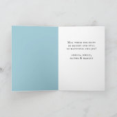 Waterverf Jolly Blue Kerstmis Tekening Feestdagen Kaart (Binnen)