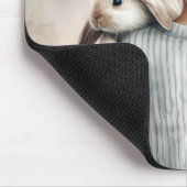 Waterverf jong meisje met huiskonijn muismat (Hoek)