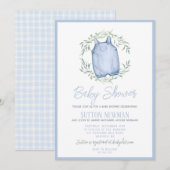 Waterverf Jongen Baby shower Uitnodiging (Voorkant / Achterkant)