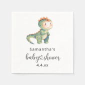 Waterverf jongen dinosaurus baby shower servet (Voorkant)