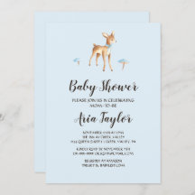 Waterverf Jongen Herten met Paddenstoelen Baby sho