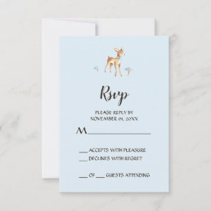 Waterverf Jongen Herten met Paddenstoelen RSVP-Kaa RSVP Kaartje