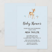 Waterverf Jongen Herten met Paddestoel Baby shower Kaart (Voorkant / Achterkant)