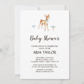 Waterverf Jongen Herten op Wit Baby shower Kaart (Voorkant)