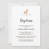 Waterverf Jongen Herten op Witte Dop Kaart (Voorkant)