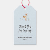 Waterverf Jongen Herten Paddestoel Baby shower Fav Cadeaulabel (Voorkant)