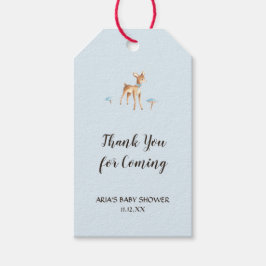 Waterverf Jongen Herten Paddestoel Baby shower Fav Cadeaulabel