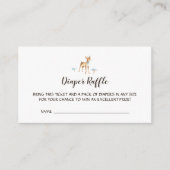 Waterverf Jongen Herten Witte Luier Raffle Enclosu Informatiekaartje (Voorkant)