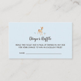 Waterverf Jongen Hertenluier Raffle Enclosure Kaar Informatiekaartje