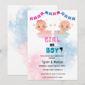 Waterverf jongen of meisje Geslacht onthullen part Kaart (Voorkant / Achterkant)