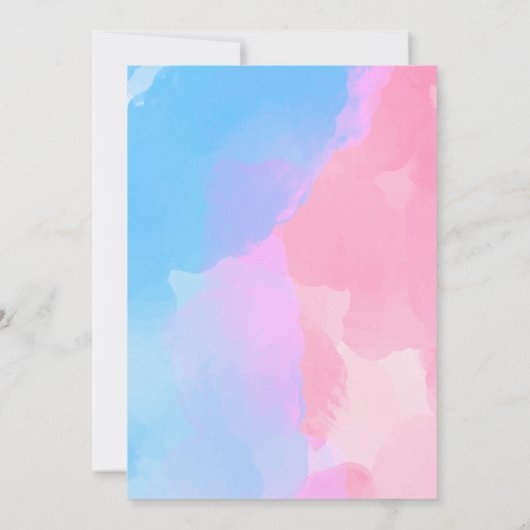 Waterverf jongen van meisje onthult geslacht kaart (Achterkant)