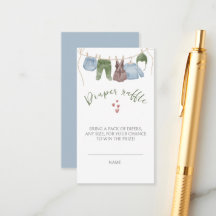 Waterverf Jongenskleding Baby shower Diper Raffle