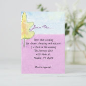 Waterverf Joodse bat Mitzvah Kaart (Staand voorkant)