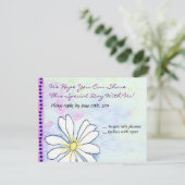 Waterverf Joodse bat Mitzvah Uitnodiging (Staand voorkant)