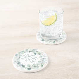 Waterverf Joodse bruiloft Hebrew Ani Ledodi Zandsteen Onderzetter