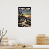 Waterverf Joshua Tree National Park Retro Poster (Keuken)