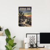 Waterverf Joshua Tree National Park Retro Poster (Thuiskantoor)