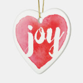 Waterverf Joy Heart kerstboomversiering Keramisch Ornament (Links)