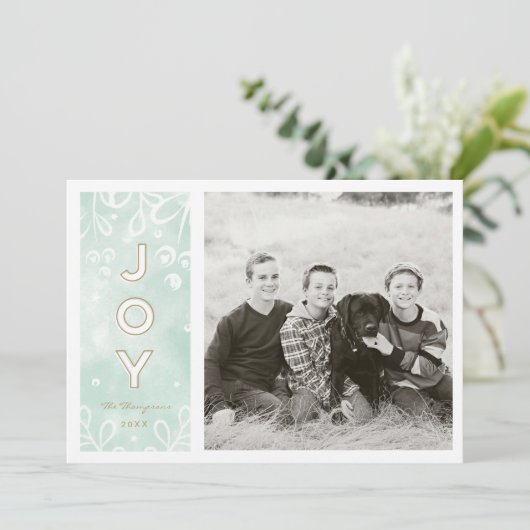 Waterverf Joy Kaart (Staand voorkant)