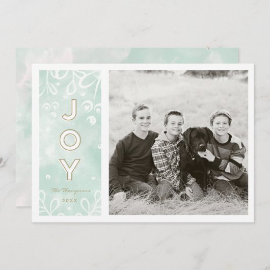 Waterverf Joy Kaart (Voorkant / Achterkant)