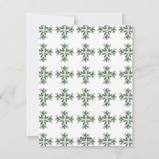 Waterverf Joy Wreath Christmas Kaart (Achterkant)